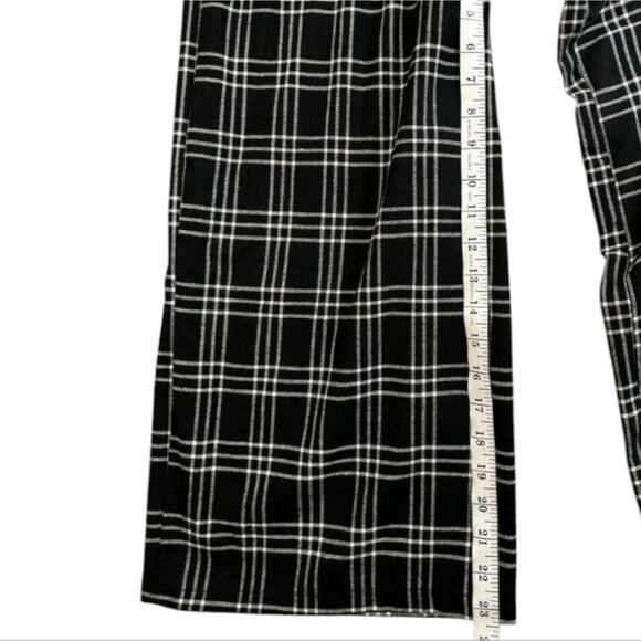 American Eagle Overalls Plaid Womens Black White Relaxed Button Sleeveless XL NE - Picture 9 of 11